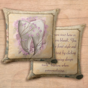 Coussin Élégant cadeau dentaire Vintage à l'ancienne