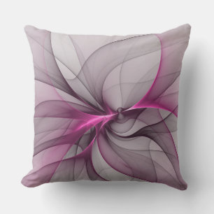 Coussin Elégant Chaos Moderne Abstrait rose Fractal Art