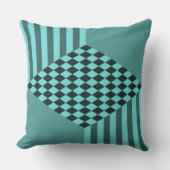 Coussin Élégant Chaussures Turquoise Diamond Checkers (Recto)