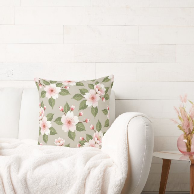 Coussin Elegant cherry blossoms seamless pattern (Canapé)