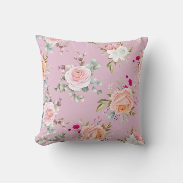 Coussin Élégant chic floral (Recto)