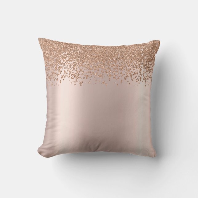 Coussin Élégant Chic Rose Gold Diamants (Recto)