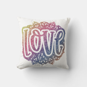 Coussin Élégant Citation d'amour Parties scintillant Étinc