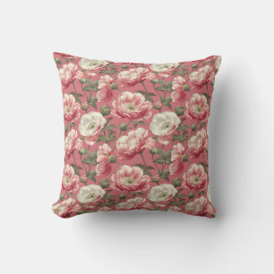 Coussin Élégant Coloré Élégant Romantique Floral Chic