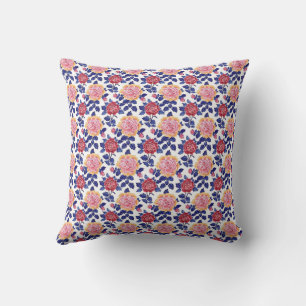 Coussin Élégant Coloré Élégant Romantique Floral Chic