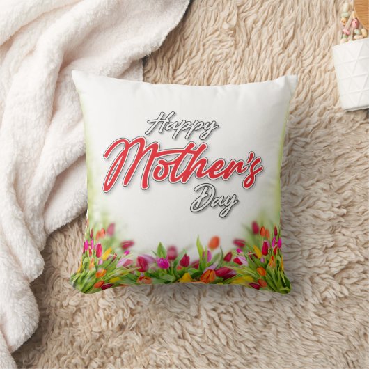 Coussin Elégant Conception de la Fête des Mères Editiable (Couverture)