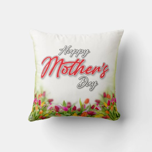 Coussin Elégant Conception de la Fête des Mères Editiable (Verso)