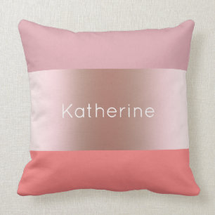 Coussin Elégant corail doré rose rose chick moderne ray