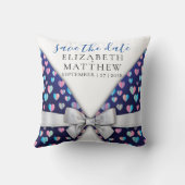 Coussin Élégant cordon d'invitation et spectre cardiaque (Verso)