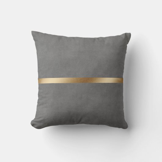 Coussin Élégant Cuir Argent (Recto)
