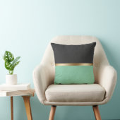 Coussin Élégant cuir noir vert (Chaise)