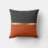 Coussin Élégant cuir rouge noir (Verso)