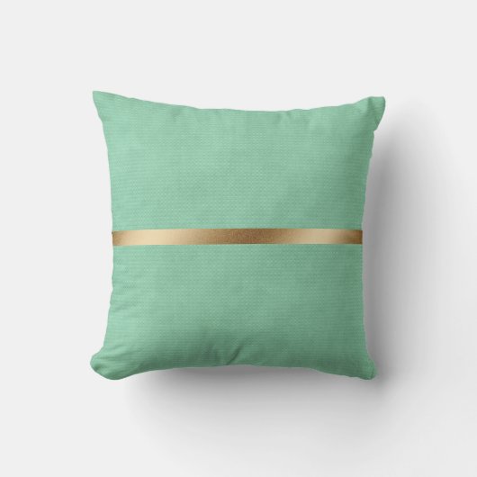 Coussin Élégant cuir vert (Recto)