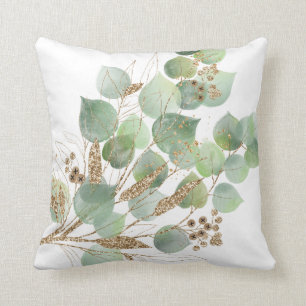 COUSSIN ÉLÉGANT CUSHION EUCALYPTUS BLANC