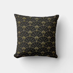 Coussin Elégant damas, design floral vintage.