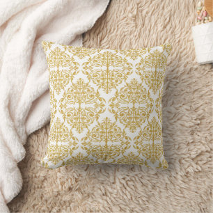 Coussin Élégant Damas d'or
