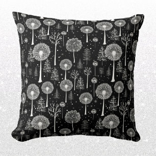 Coussin Élégant Dandelion et sapin de Noël