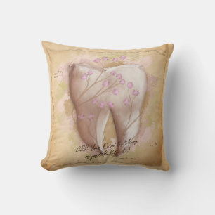 Coussin Élégant Dentiste Vintage Dental Assistant Cadeau