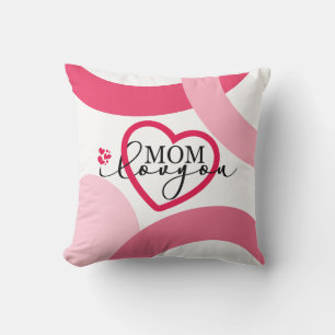 Coussin Elegant design texte Maman I Love You With Heart