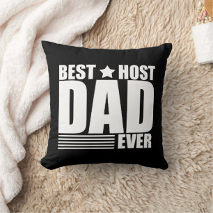 Coussin Élégant Drôle Fête Des Pères Meilleur Hôte Papa Ja