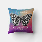 Coussin Élégant Éclat de Vie Papillon Conception d'oreille (Verso)