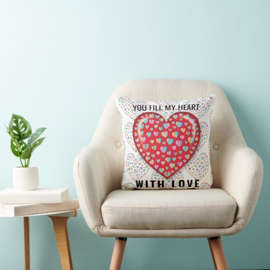 Coussin Elégant Editibale Simple Coeur Design (Chaise)