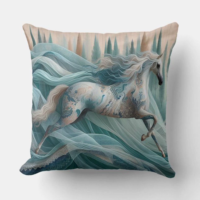Coussin élégant équin, Cheval (Recto)
