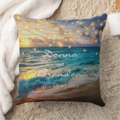 Coussin Elégant été Sunset Beach Mariage Mémoire (Couverture)