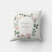 Coussin Elégant Eucalyptus Mariage sur mesure (Verso)