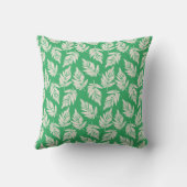 Coussin Élégant Fern Feuille Motif vert de mer (Verso)