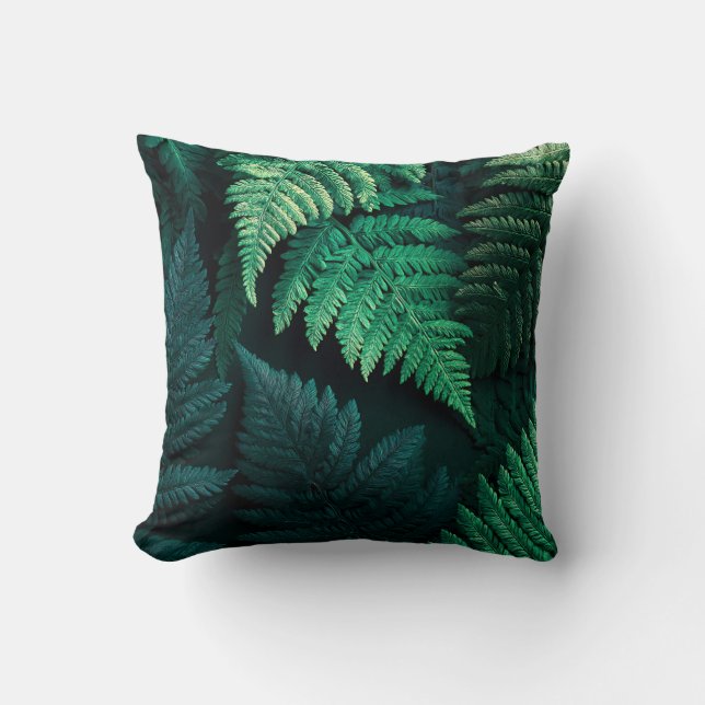 Coussin Élégant Feuillage de Cottage Botanique Stylé  (Recto)