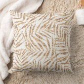 Coussin Élégant Feuilles de palme d'or tropicale (Couverture)