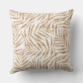 Coussin Élégant Feuilles de palme d'or tropicale (Verso)