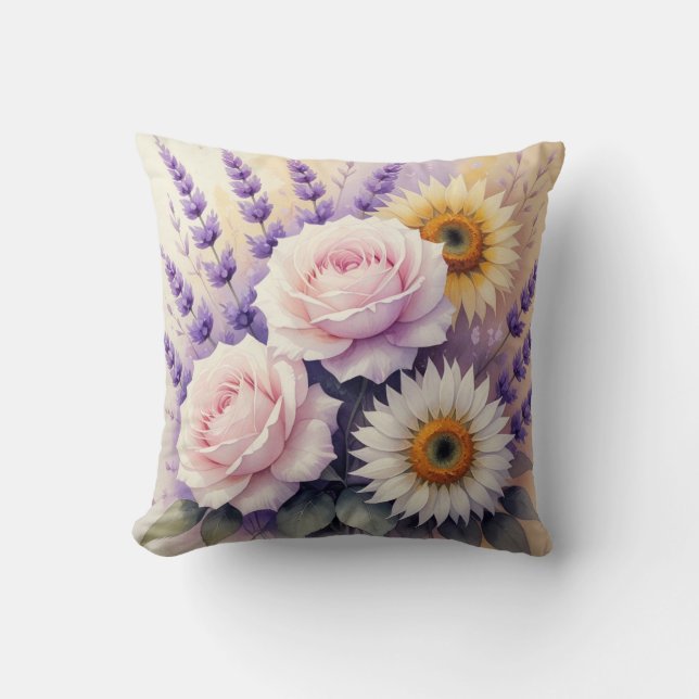 Coussin Élégant floral (Recto)