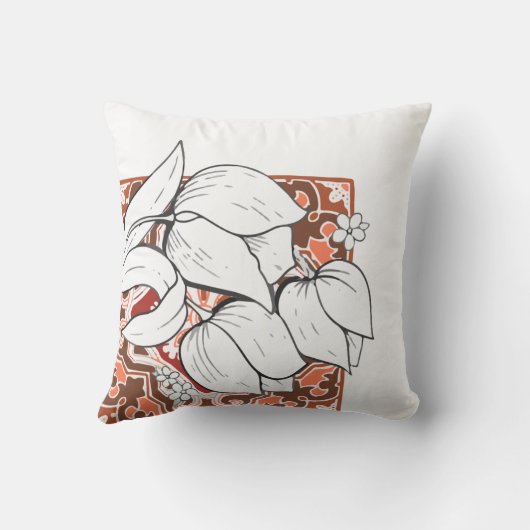 Coussin Élégant Floral (Verso)