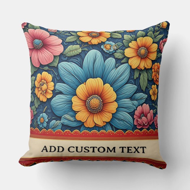Coussin Elegant Floral Pattern (Recto)