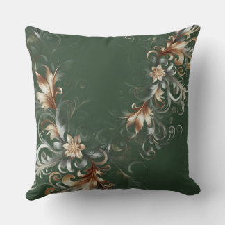 Coussin  Elegant Forest Green, and Gold