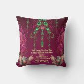 Coussin Élégant Gem Floral Backing Colibri (Recto)
