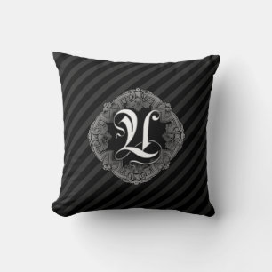 Coussin Élégant Goth Initial U Jeu d'oreiller