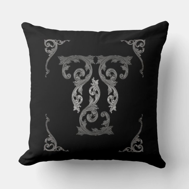 Coussin Élégant Goth Ornate Design Jeter Pilllow (Recto)