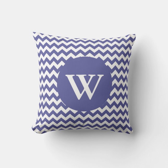 Coussin élégant Iris Blue Monogram (Recto)