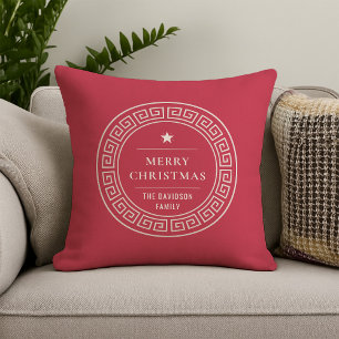 Coussin Elégant Joyeux Noël Personnalisable Nom Keepsaké