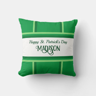 Coussin Elégant Joyeux Saint Patrick Jour Personnalisé Nom