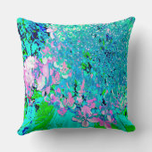 Coussin Élégant Limelight rose et bleu Hydrangea (Verso)