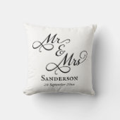 Coussin Élégant M et Mme Mariage (Recto)