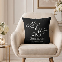 Élégant M et Mme Mariage Noir