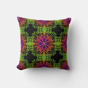 Coussin Elégant mandala botanique coloré