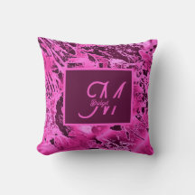Élégant marbre rose audacieux Monogramme Typograph