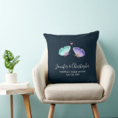 Coussin Élégant Mariage de papillon aquarelle Duo (Chaise)