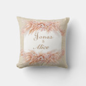 Coussin Elégant mariage gardien script couple floral (Recto)